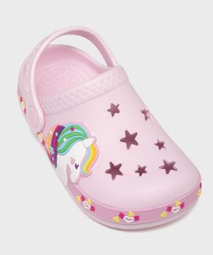 Sabots souples perforés à motif licorne fille  vue5 - GEMO (PLAGE) - GEMO