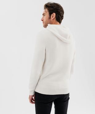 Pull à capuche en maille fantaisie homme vue6 - GEMO (HOMME) - GEMO
