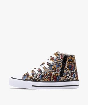 Baskets montantes en toile imprimée fille - Buggyshoes vue3 - BUGGY GEMO FOR GOOD - GEMO