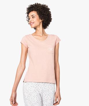 Haut de pyjama à manches courtes vue1 - GEMO(HOMWR FEM) - GEMO