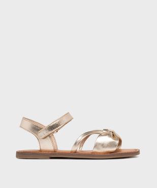 Sandales à brides scintillantes dessus cuir fille - Lovely Wings vue1 - LOVELY WINGS GEMO FOR GOOD - GEMO