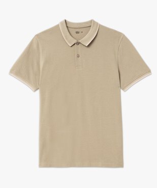 Polo à manches courtes et finitions fantaisie homme vue4 - GEMO 4G HOMME - GEMO