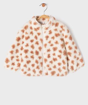 Sweat zippé en sherpa bébé fille vue2 - GEMO(BEBE DEBT) - GEMO