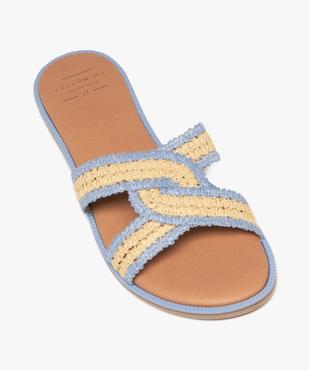 Mules plates à brides tressées et croisées femme  vue6 - FOLLOW ME - GEMO