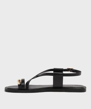 Sandales plates multibrides avec bijou de pied femme vue3 - FOLLOW ME - GEMO