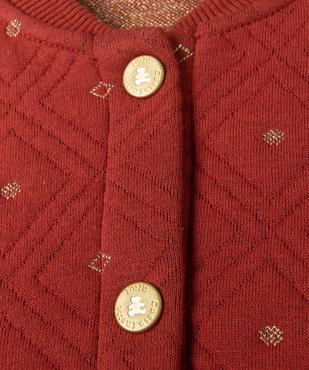 Veste fille à matelassage géométrique et détails dorés - LuluCastagnette vue3 - LULUCASTAGNETTE - GEMO