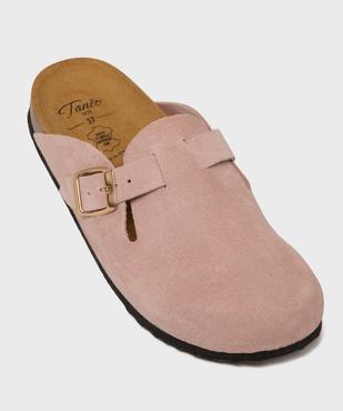 Sabots en cuir suédé avec semelle intérieure anatomique femme vue5 - TANEO GEMO FOR GOOD - GEMO