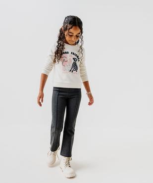 Pantalon en maille coupe flare fille vue1 - GEMO 4G FILLE - GEMO