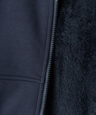 Sweat zippé à capuche intérieur  garçon vue4 - GEMO (ENFANT) - GEMO