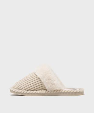 Chaussons mules en velours côtelé fille - LuluCastagnette vue3 - LULUCASTAGNETTE - GEMO