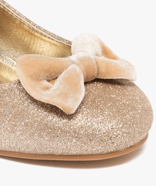 Ballerines fille à paillettes avec noeud et petit talon suédés vue6 - LOVELY WINGS - GEMO