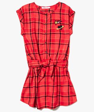 Robe boutonnée à écussons à nouer à la taille vue2 - GEMO (ENFANT) - GEMO