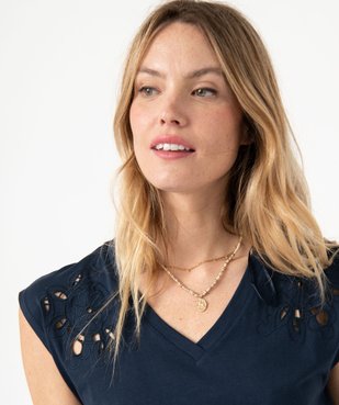 Robe courte sans manches en maille femme vue5 - GEMO(FEMME PAP) - GEMO