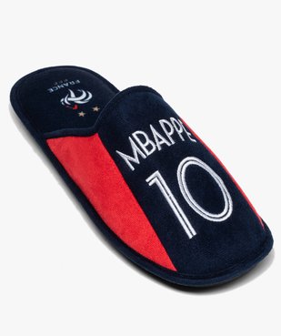 Chaussons homme mules plates en velours - Mbappé vue5 - FFF - GEMO