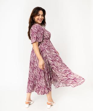 Robe à manches courtes à motifs fleuris femme grande taille vue3 - GEMO 4G GT - GEMO