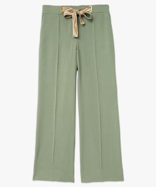 Pantalon fluide coupe large avec ceinture à nouer femme vue4 - GEMO(FEMME PAP) - GEMO