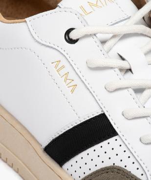 Baskets homme multicolores avec dessus en cuir - Alma Planète vue6 - ALMA - GEMO