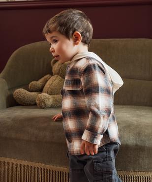 Sur-chemise à carreau à capuche bébé garçon vue6 - GEMO(BEBE DEBT) - GEMO
