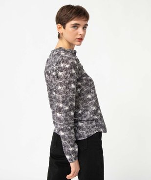 Blouse femme à motifs avec manches retroussables vue3 - GEMO(FEMME PAP) - GEMO