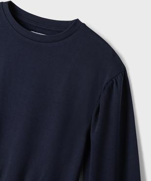 Sweat ample avec détails froncés fille vue2 - GEMO 4G FILLE - GEMO