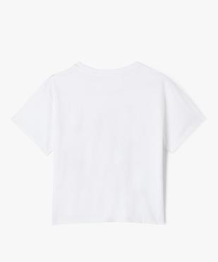 Tee-shirt à manches courtes coupe large spécial Noël fille vue3 - GEMO 4G FILLE - GEMO