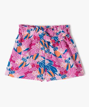 Short bébé fille imprimé à taille élastique vue1 - GEMO 4G BEBE - GEMO