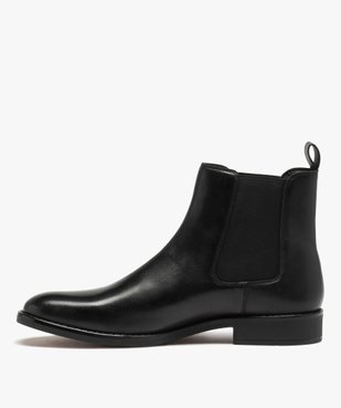 Chelsea boots dessus cuir homme - Tanéo vue3 - TANEO - GEMO