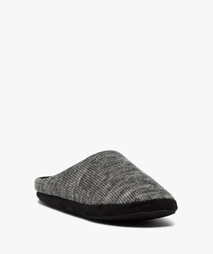 Chaussons homme mules dessus en maille chinée vue2 - GEMO(HOMWR HOM) - GEMO