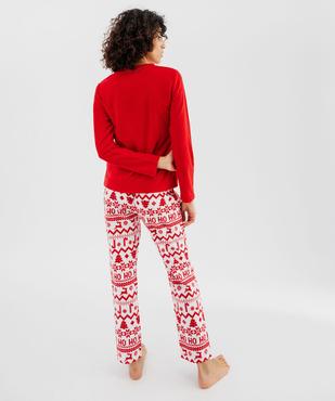 Pyjama de Noël en polaire imprimée femme vue4 - GEMO(HOMWR FEM) - GEMO