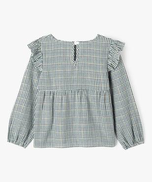 Chemise à manches longues à carreaux fille vue4 - GEMO (ENFANT) - GEMO