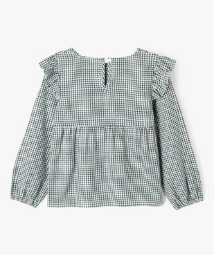 Chemise à manches longues à carreaux fille vue4 - GEMO (ENFANT) - GEMO