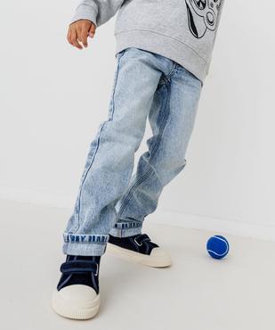 Jean regular en coton délavé garçon vue2 - GEMO 4G GARCON - GEMO