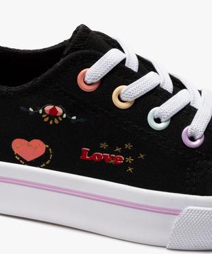 Tennis fille en toile imprimée fermeture lacets élastiques vue6 - GEMO 4G FILLE - GEMO