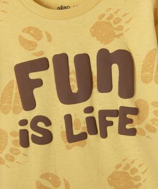 T-shirt manches longues slogan fun garçon vue4 - GEMO 4G GARCON - GEMO