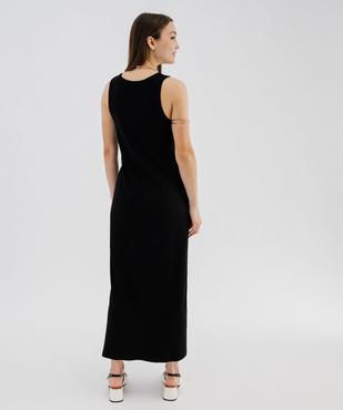 Robe longue sans manches en maille côtelée femme vue3 - GEMO(FEMME PAP) - GEMO