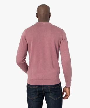Pull homme en coton aspect délavé vue3 - GEMO (HOMME) - GEMO