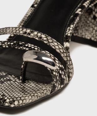 Sandales à talon trapèze et brides bijou femme - Follow Me vue6 - FOLLOW ME - GEMO