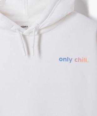 Sweat fille à capuche avec inscriptions contrastantes vue2 - GEMO (JUNIOR) - GEMO