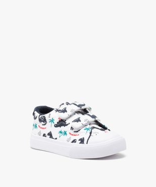 Tennis bébé garçon en toile imprimée dinosaures vue2 - GEMO 4G BEBE - GEMO