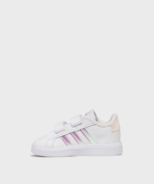 Baskets Grand Court 2.0 fermeture scratch bébé fille - Adidas vue3 - ADIDAS - GEMO