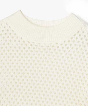 Pull en maille ajourée coupe courte fille vue4 - GEMO (JUNIOR) - GEMO