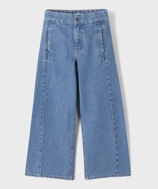 Jean wide leg en denim 100 % coton fille vue1 - GEMO (ENFANT) - GEMO