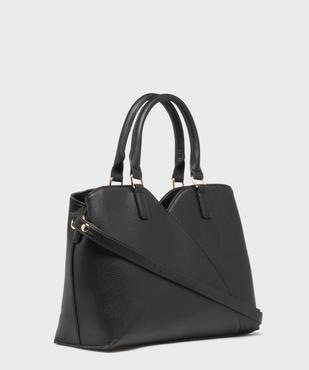 Sac à main bi-matière avec pampille pochette femme vue2 - GEMO (ACCESS) - GEMO