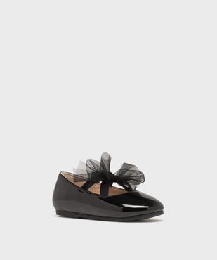 Ballerines vernies à brides élastiques et nœud en tulle bébé fille vue2 - LOVELY WINGS - GEMO