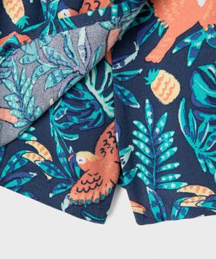 Jupe short fluide imprimé tropical bébé fille vue3 - GEMO 4G BEBE - GEMO
