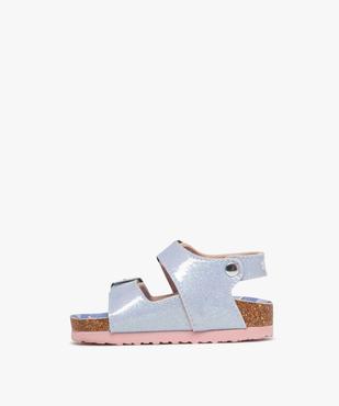 Sandales à brides pailletées et semelle intérieure imprimée bébé fille - Stitch vue3 - LULU CASTAGNETT - GEMO