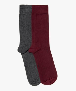 Chaussettes en maille côtelée homme (lot de 2) vue1 - GEMO(HOMWR HOM) - GEMO