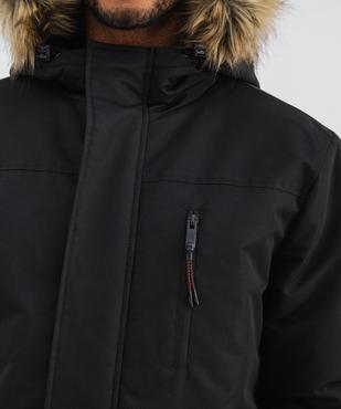 Doudoune matelassée déperlante avec capuche bordée de fourrure imitation homme vue5 - GEMO (HOMME) - GEMO