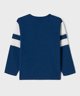 Tee-shirt manches longues look sport garçon - Camps United vue3 - CAMPS GEMO FOR GOOD - GEMO