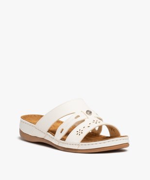 Mules femme confort extra légères à bride ajourée vue2 - GEMO (CONFORT) - GEMO